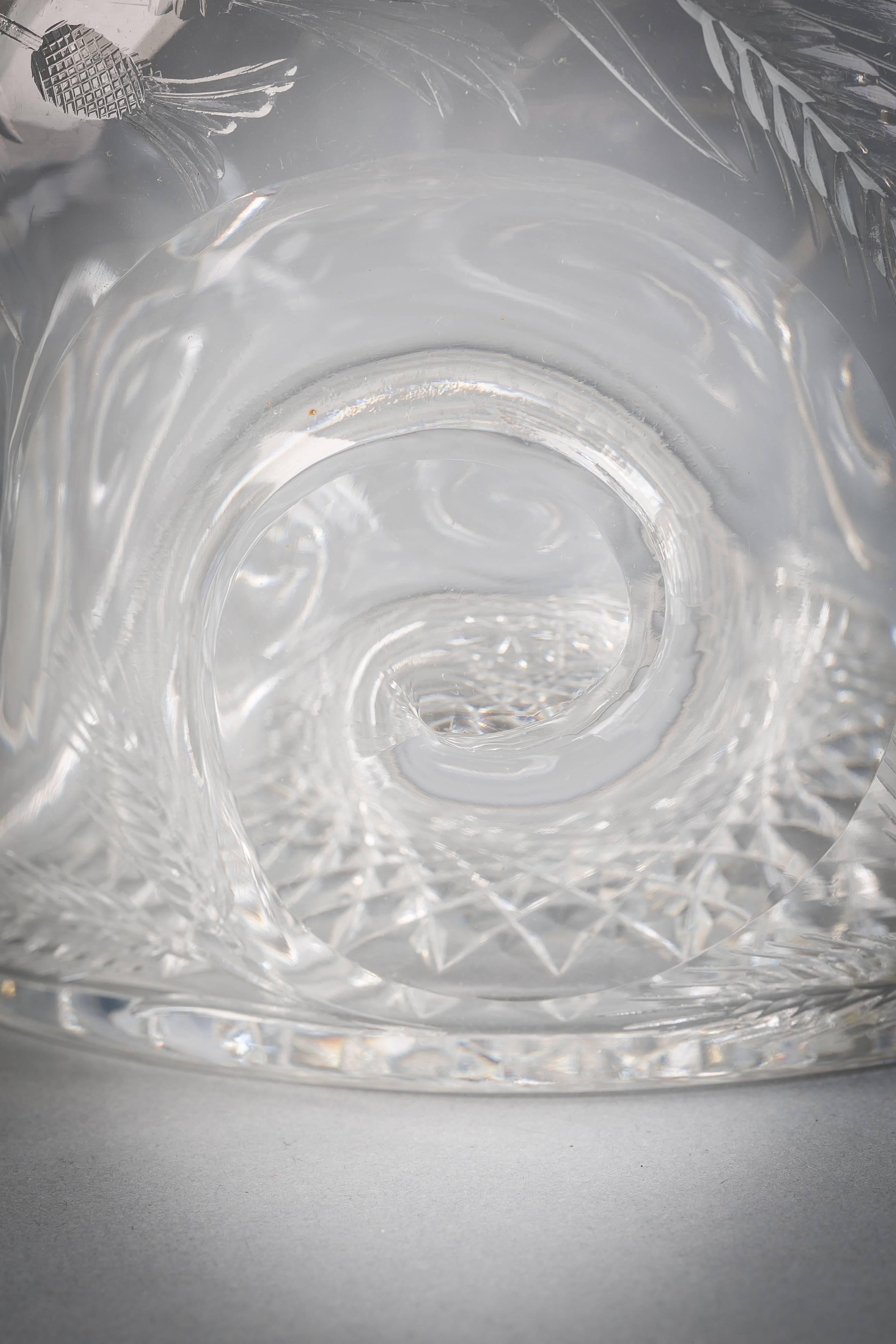 Cristal Carafe en argent et cristal Gorham, datant d'environ 1910 en vente