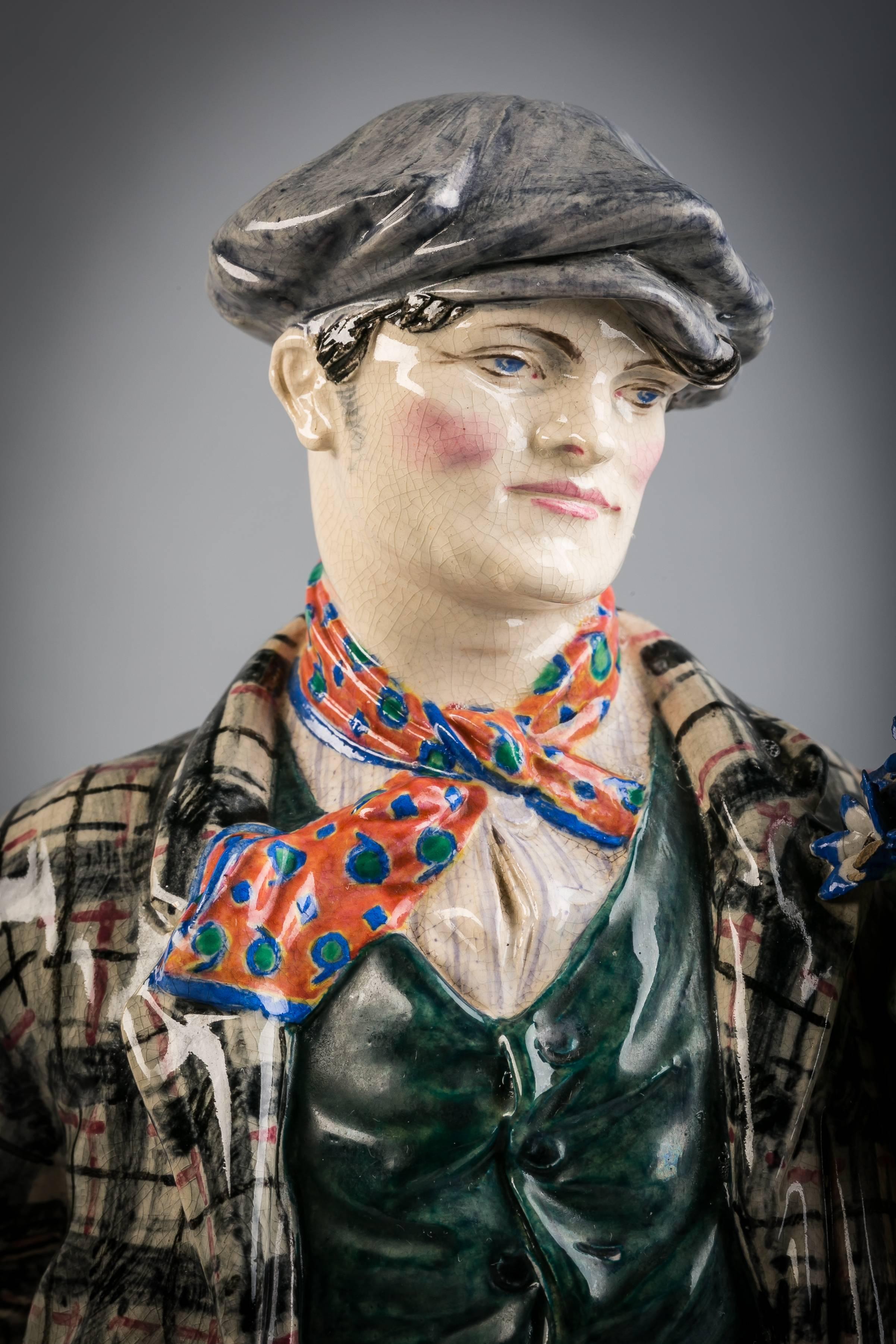 Charles Vyse Studio Pottery Figura In condizioni ottime in vendita a New York, NY