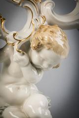Pair of German Porcelain Two-Light Figural Candelabra, circa 1920