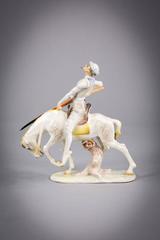 Figura de porcelana alemana de Don Quijote, hacia 1900
