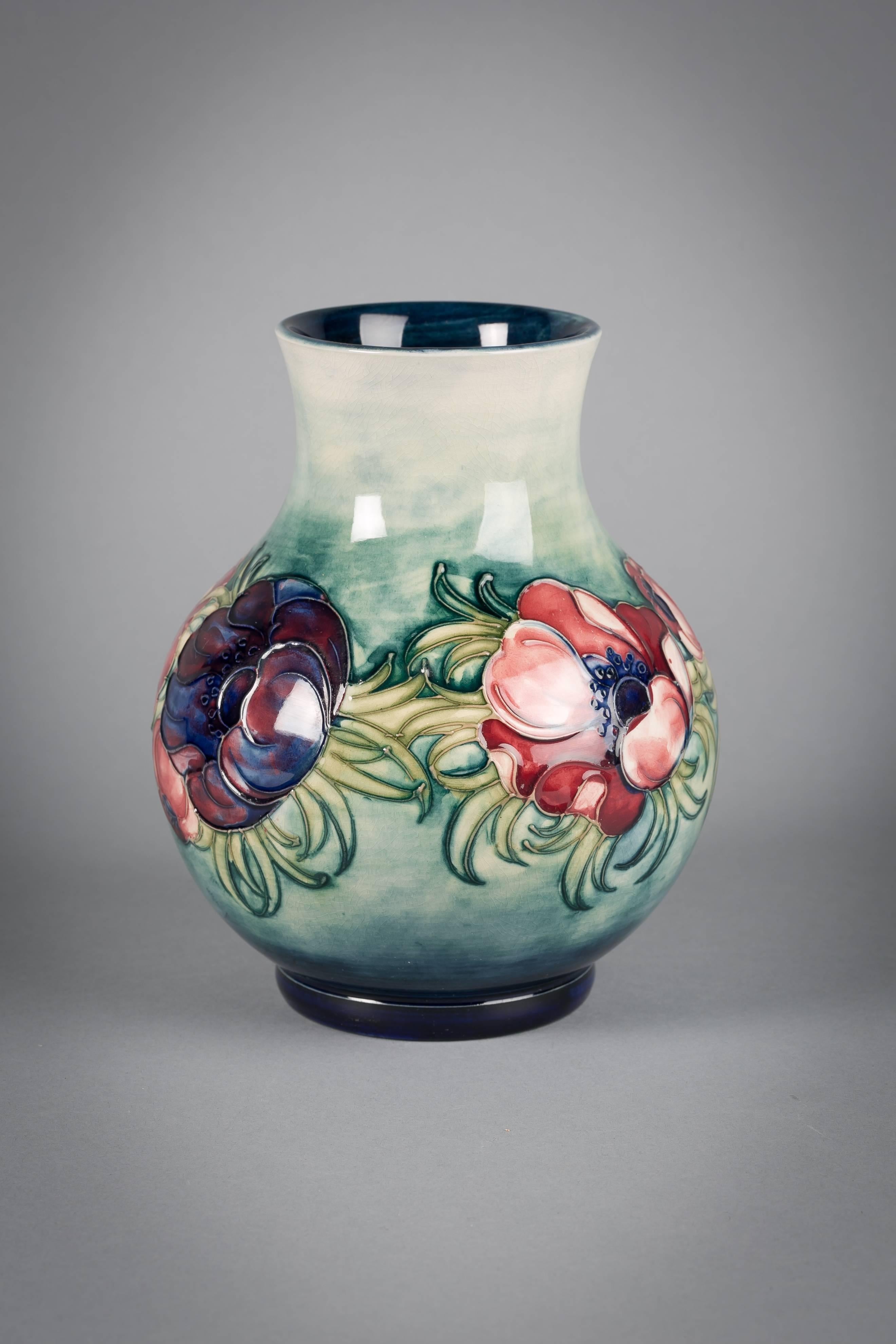 Moorcroft 'Poppies' vase, circa 1920.