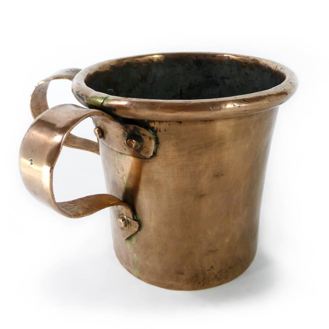 Russian Two-Handled Copper Wash Cup, circa 1850 In Good Condition In Ambler, PA