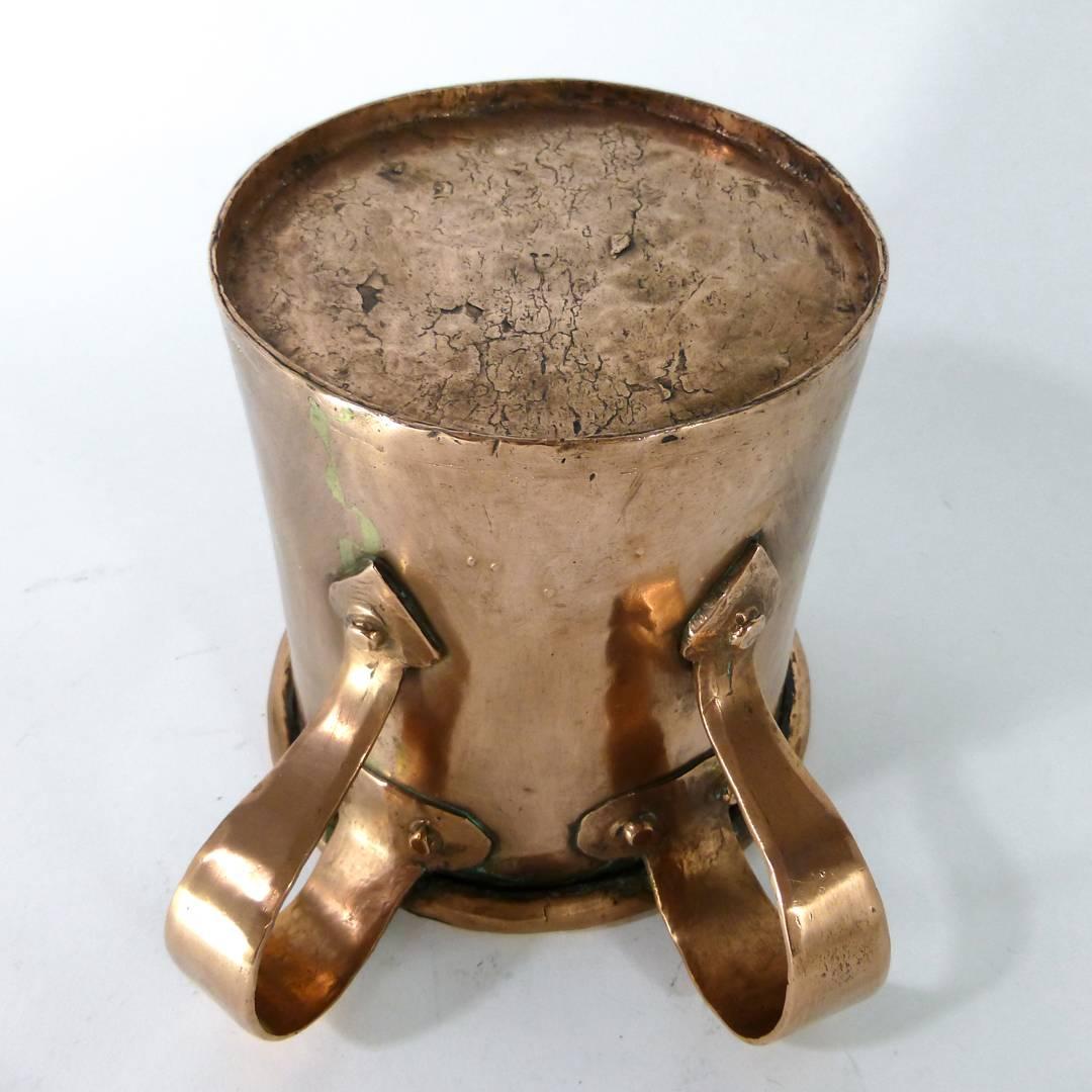Russian Two-Handled Copper Wash Cup, circa 1850 1