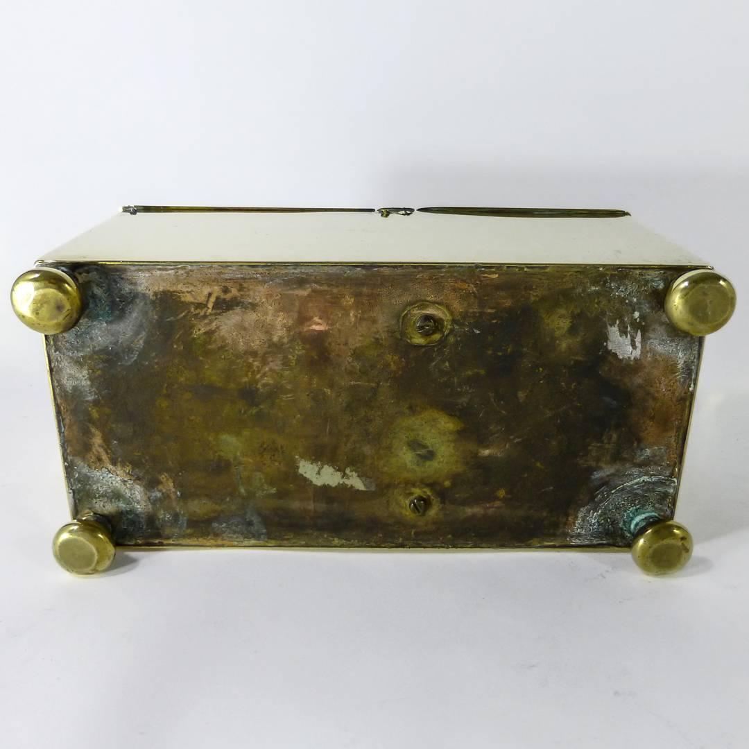 Mid-19th Century English Brass Honor Box, circa 1850 For Sale