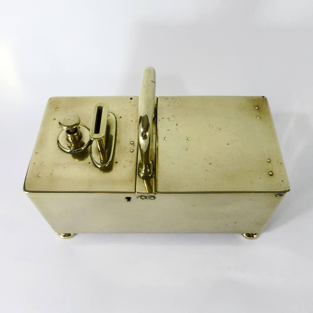 English Brass Honor Box, circa 1850 For Sale 1