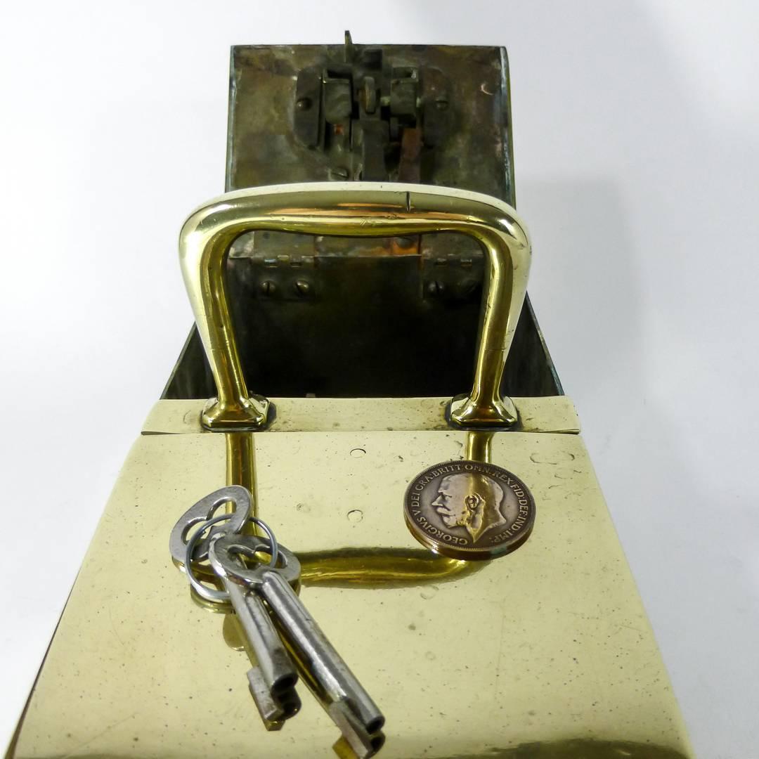 English Brass Honor Box, circa 1850 For Sale 2