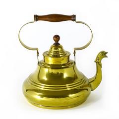 Dutch Brass Serpent Spout Kettle, circa 1725