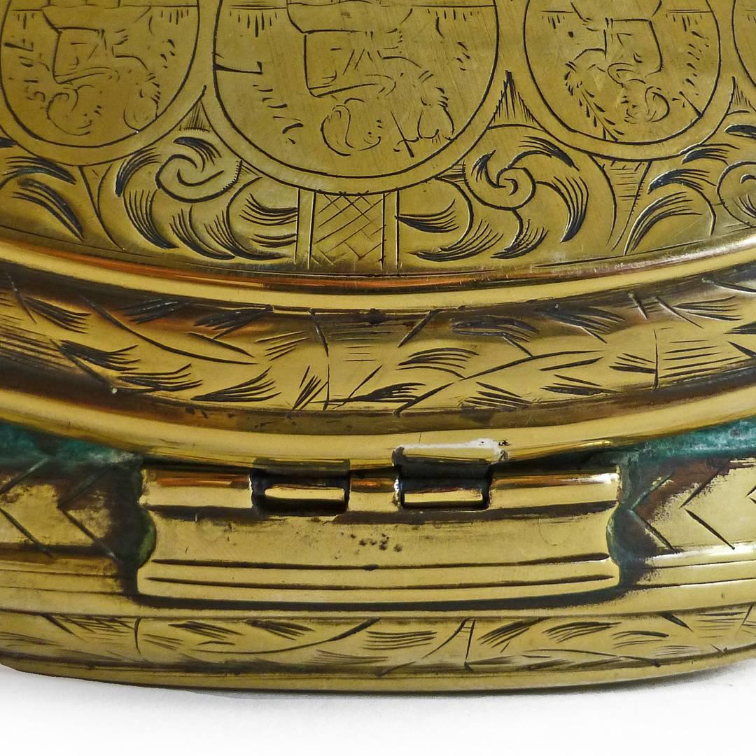 Dutch Engraved Brass Tobacco Box, circa 1740 2