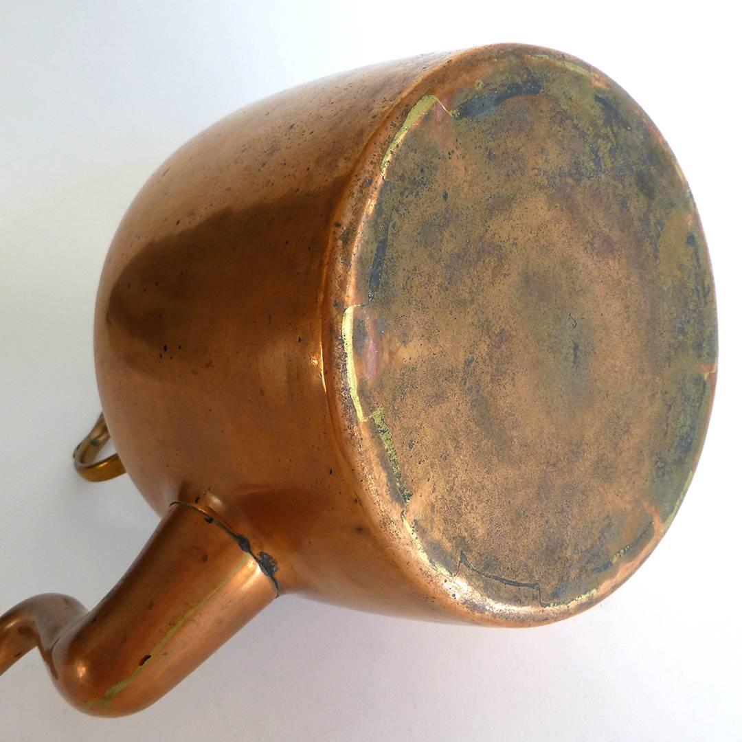 Mid-19th Century English Copper Kettle Signed EVW for E. V. Wilkes. circa 1850 For Sale