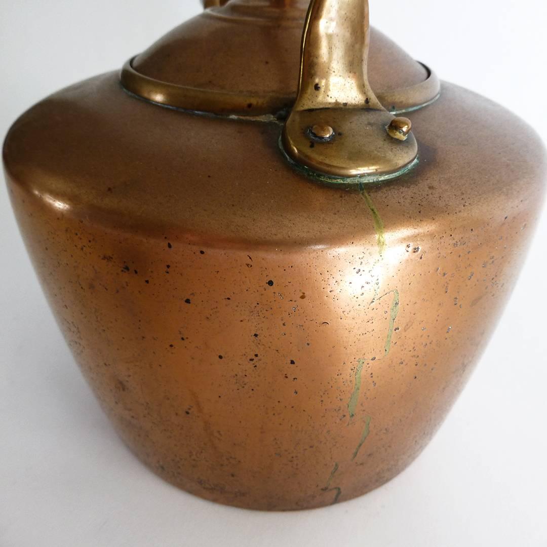 English Copper Kettle Signed EVW for E. V. Wilkes. circa 1850 For Sale 1