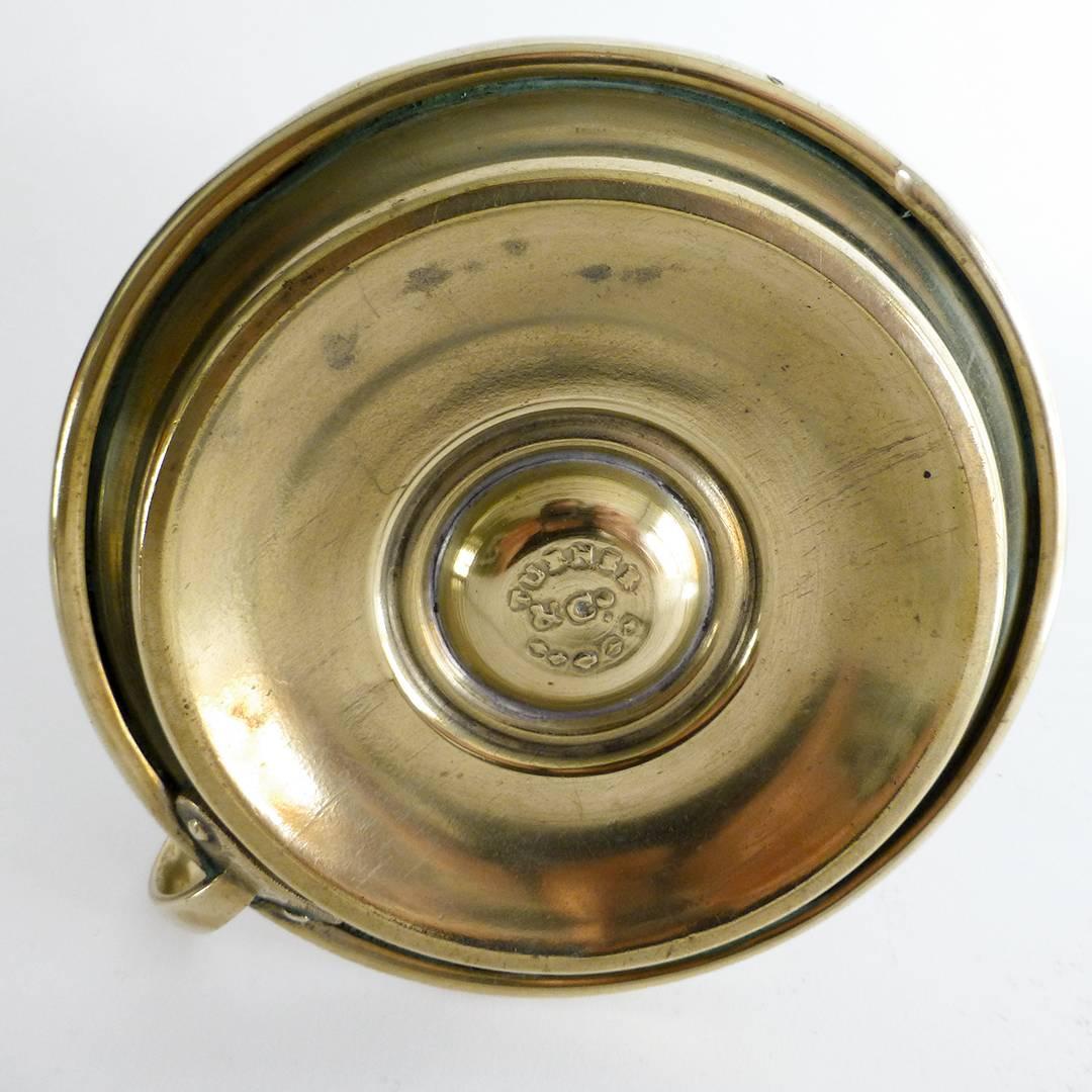 Mid-19th Century English Brass Sheet Metal Chamberstick Signed Turner & Co., circa 1860
