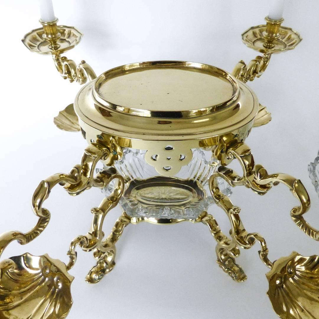 18th Century German ‘Nuremberg’ Silver Form Brass Epergne, circa 1730 For Sale 2