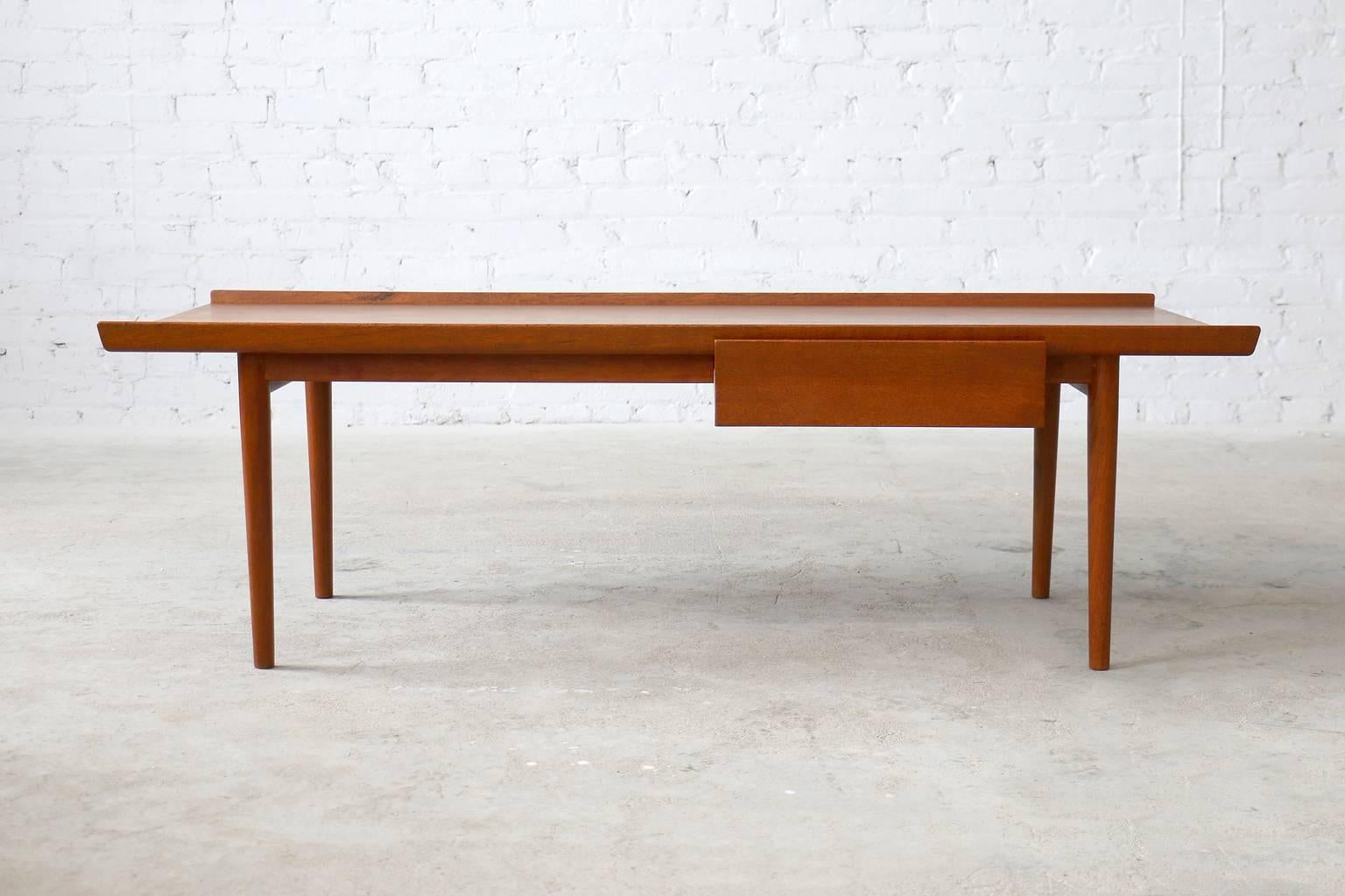 Scandinavian Modern Finn Juhl Rare Niels Vodder Teak Vintage Danish Modern Coffee Table For Sale