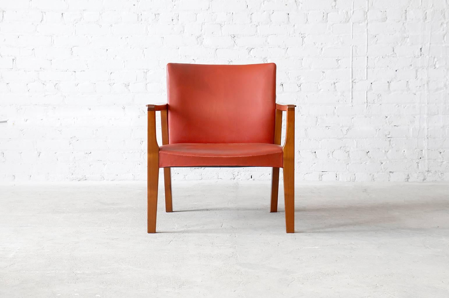 Rare and impressive vintage easy chair designed by Børge Christian Christoffersen for N.C. Christoffersen. One of two examples created and previously owned by Christoffersen's grandson. Quality construction and great provenance.

- One of two