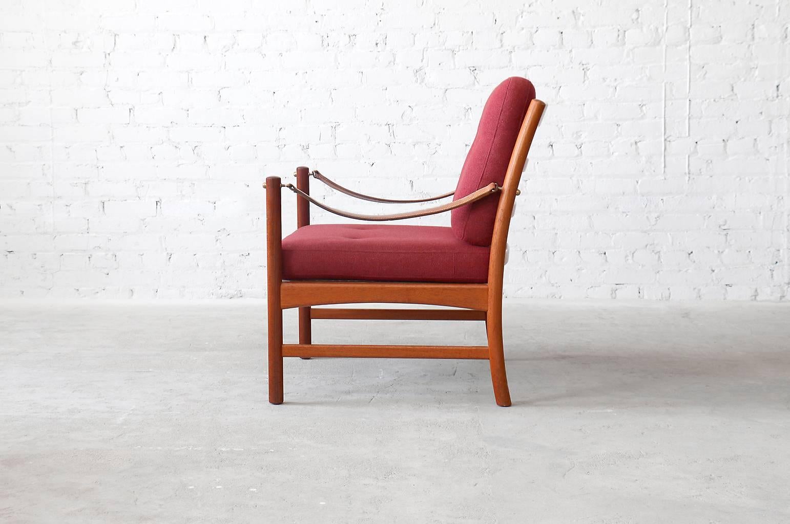 Scandinavian Modern Ejner Larsen & Aksel Bender-Madsen Willy Beck Mahogany Easy Chairs Danish Modern For Sale
