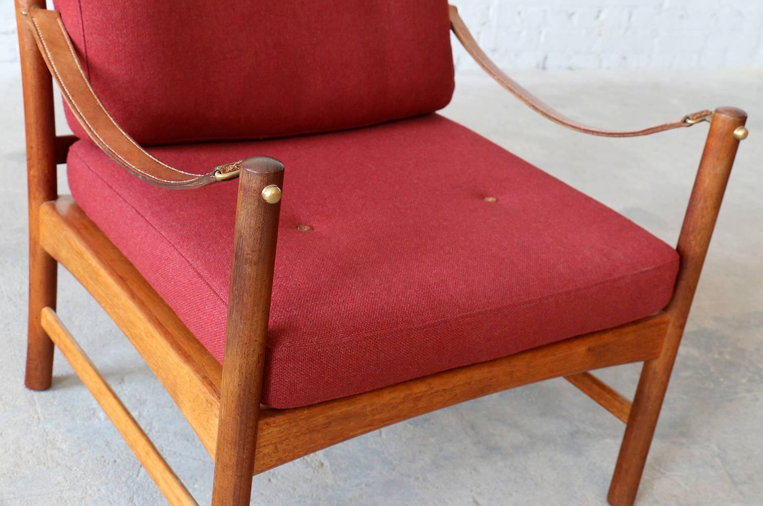 Ejner Larsen & Aksel Bender-Madsen Willy Beck Mahogany Easy Chairs Danish Modern For Sale 2
