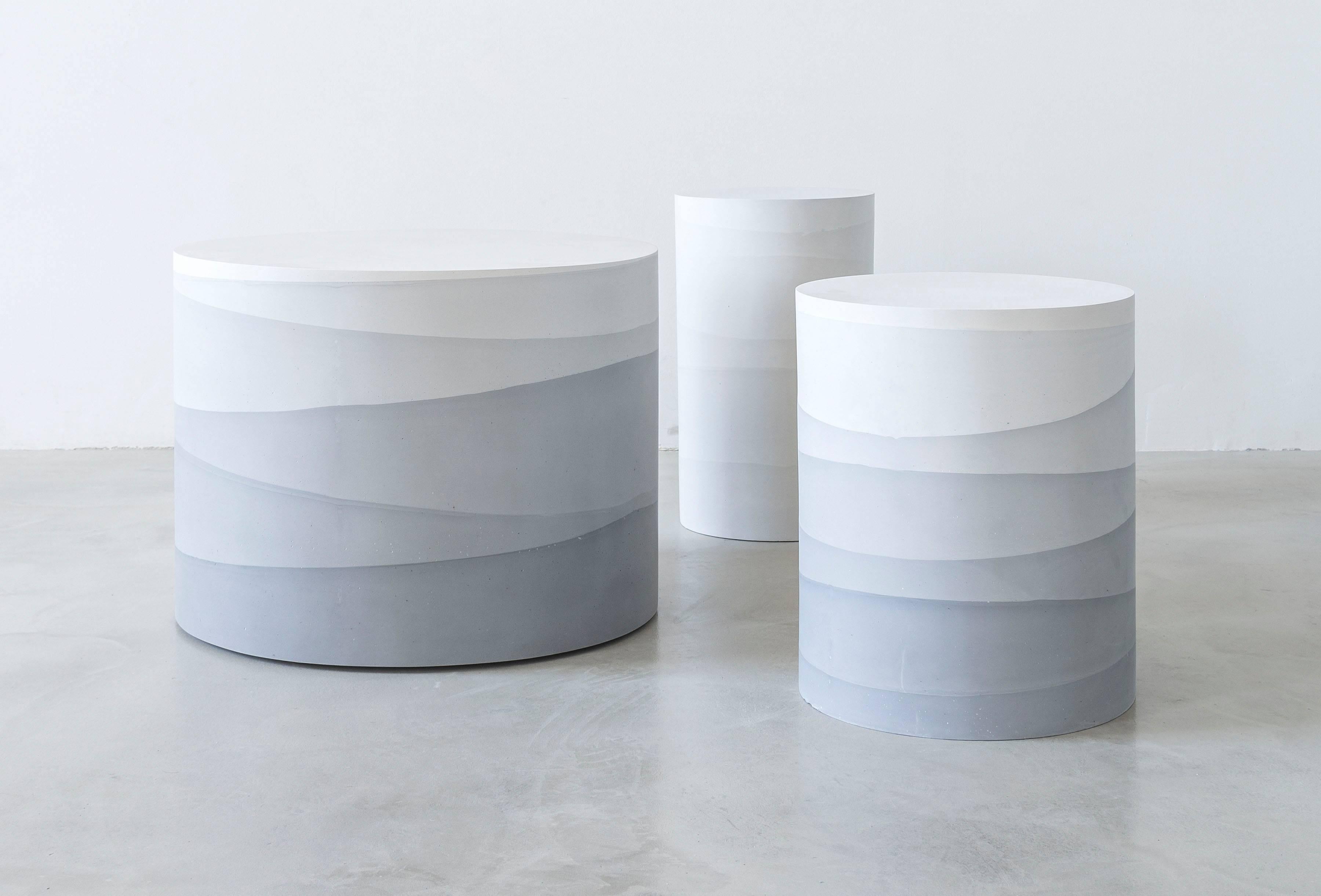 Contemporary Fade Series Cement Drums by Fernando Mastrangelo For Sale