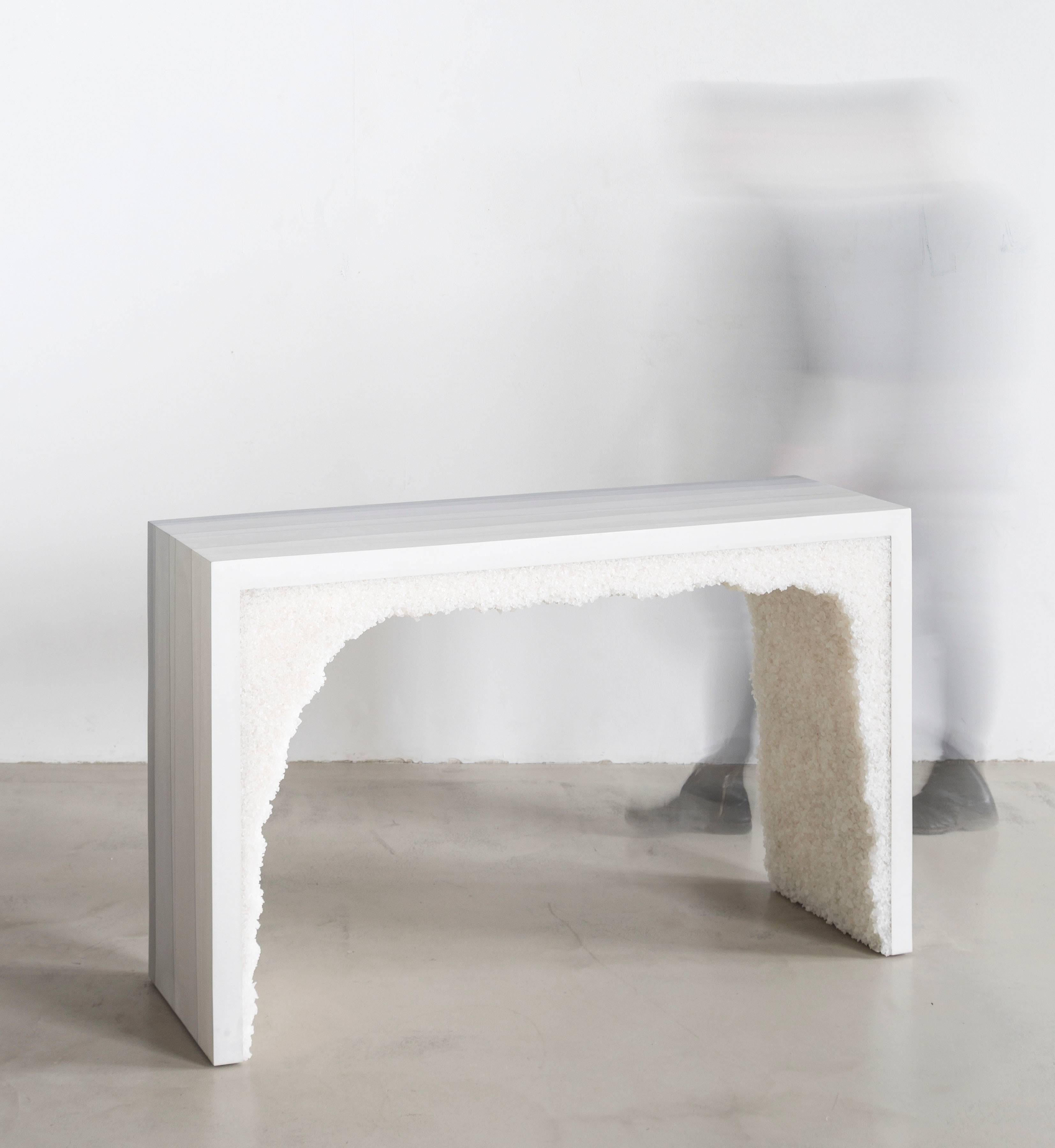 Ombre Cement and Rock Salt Console by Fernando Mastrangelo For Sale 4