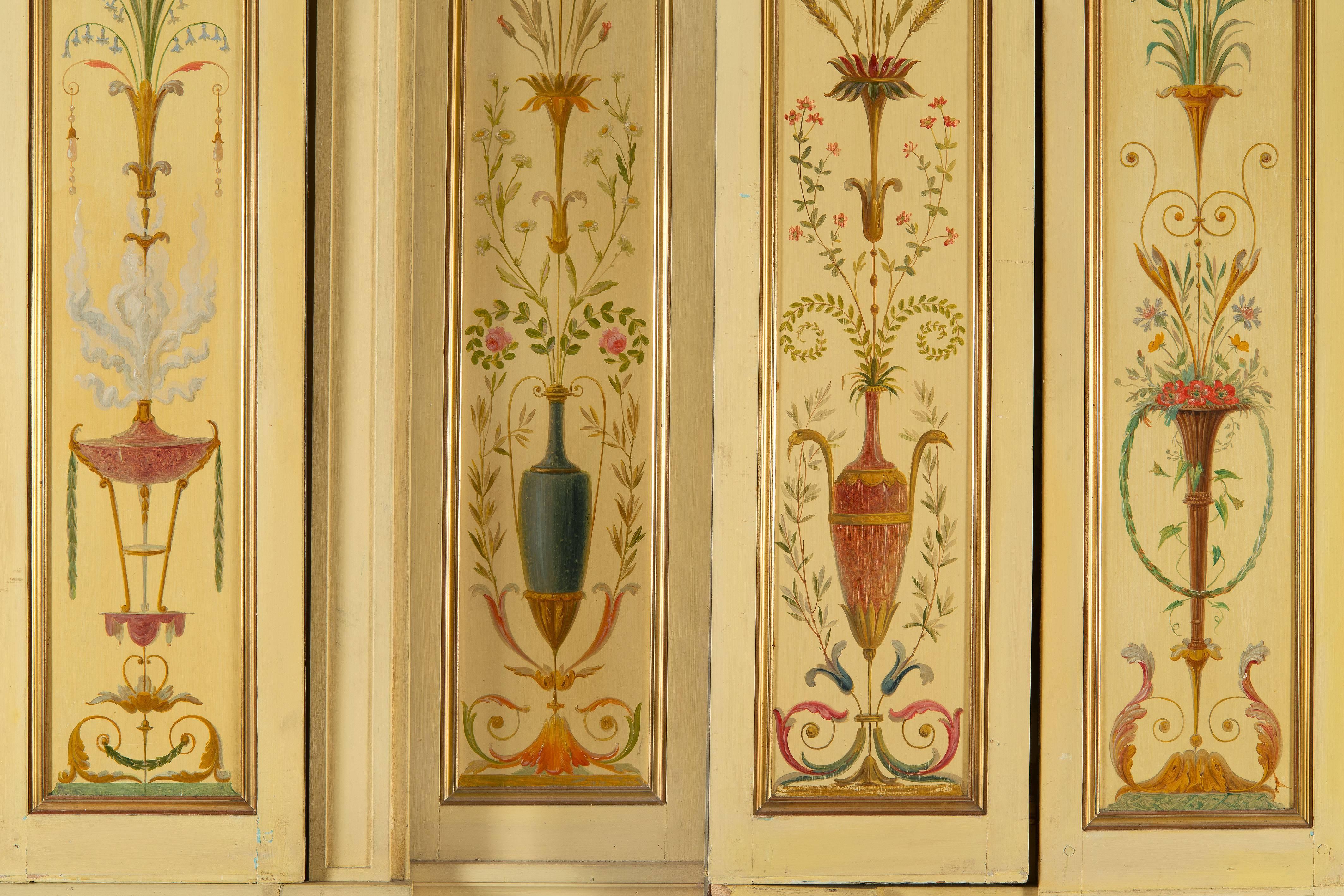 Louis XVI Style Painted Panels, 19th and 20th Century For Sale 4