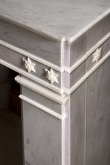 Blue Marble Directoire Style Fireplace, 19th Century