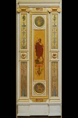 Beautiful Wood Paneling Decoration Painted and Gilded, 19th Century