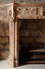 Fireplace in Stone of Bourgogne Louis XVI Period, 18th Century