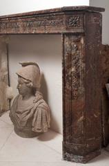Louis XVI Style Fireplace in Brown Marble, 18th Century