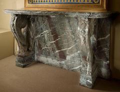 Beautiful Console in Green Campan Marble Louis XIV Style, 19th Century