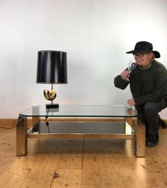 1970s Brass Nautilus Shell Table Lamp