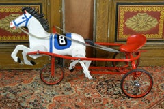 Vintage Soviet Tricycle Pedal Car Horse Toy, 1950s