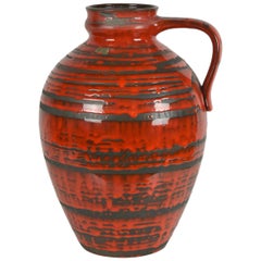 Red Floor Vase by Carstens Tönnieshof, West Germany, Large Size