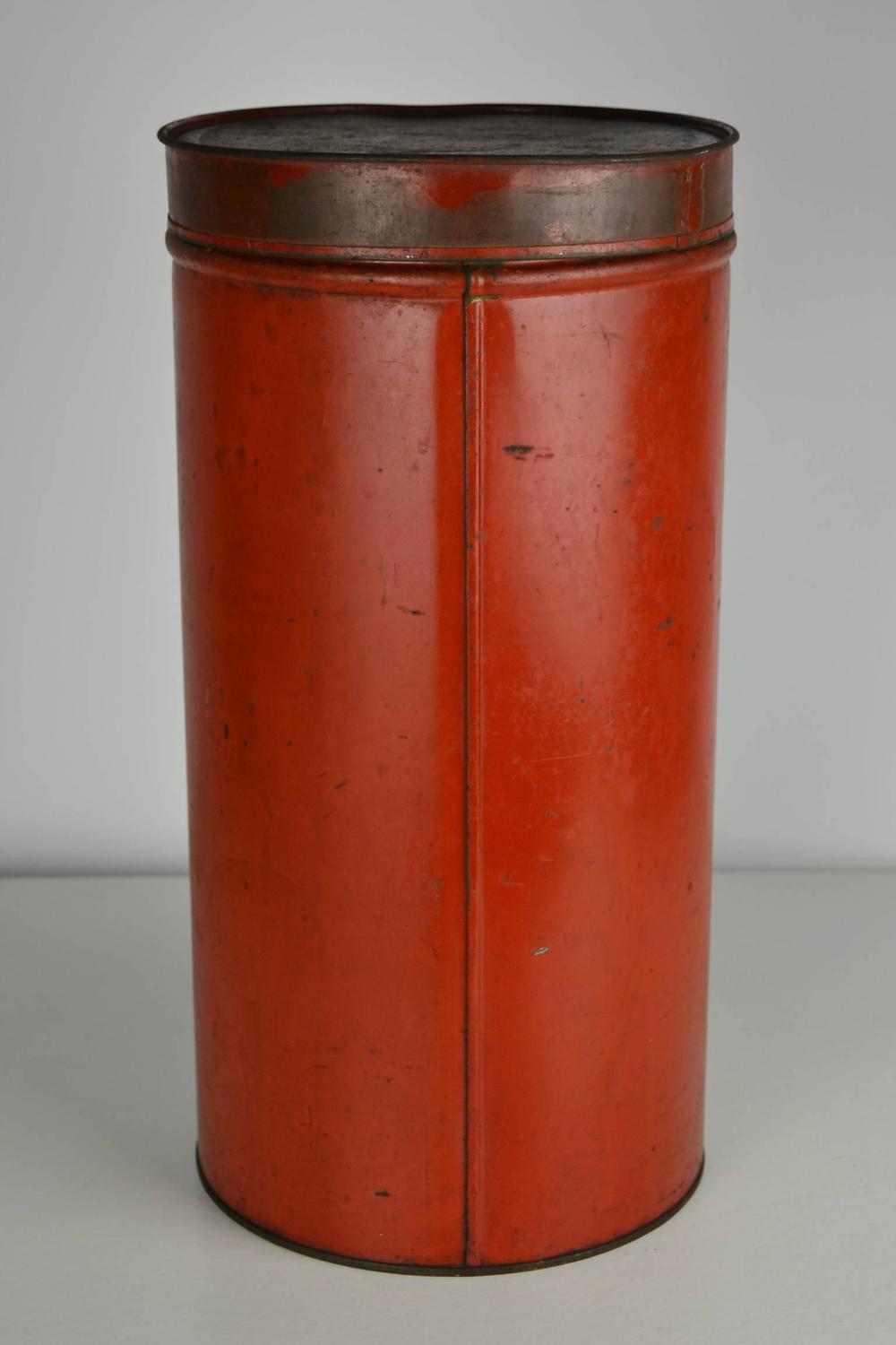 Very rare large Antique tin Coffee Bin with Eagle For Sale at 1stdibs