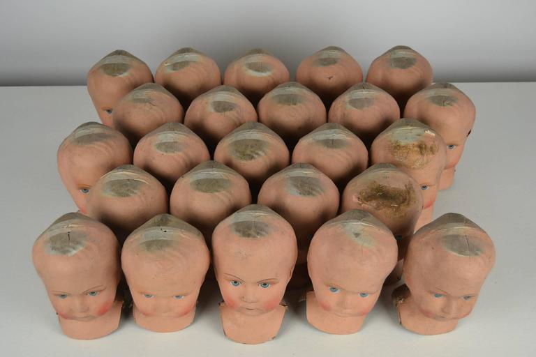 Lot of 24 Antique Paper Mâché Doll Heads at 1stDibs antique paper