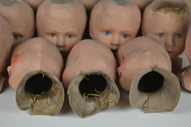 Lot of 24 Antique Paper Mâché Doll Heads at 1stDibs antique paper