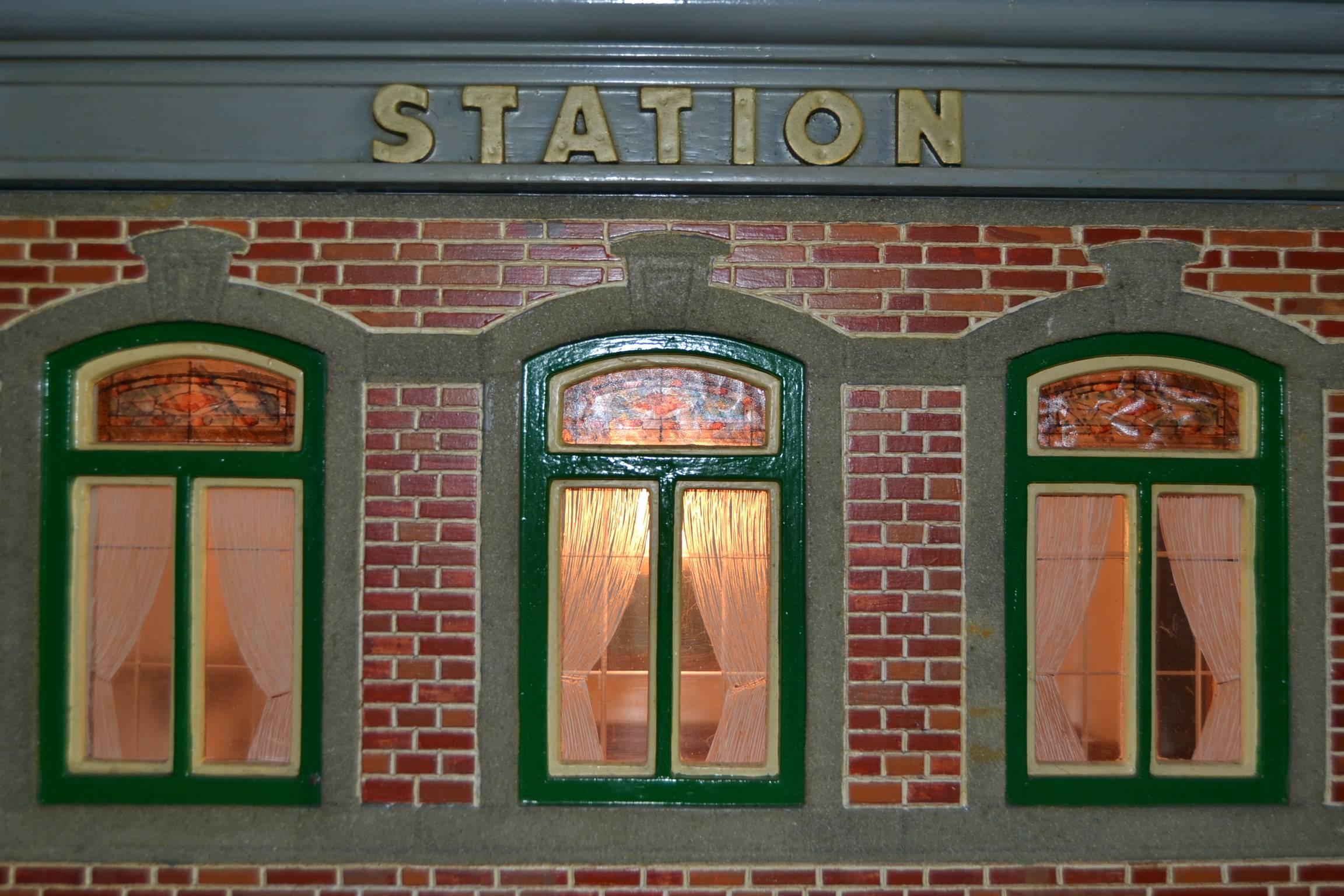 20th Century Large Scale Model of the 1st Railway Station in Holland