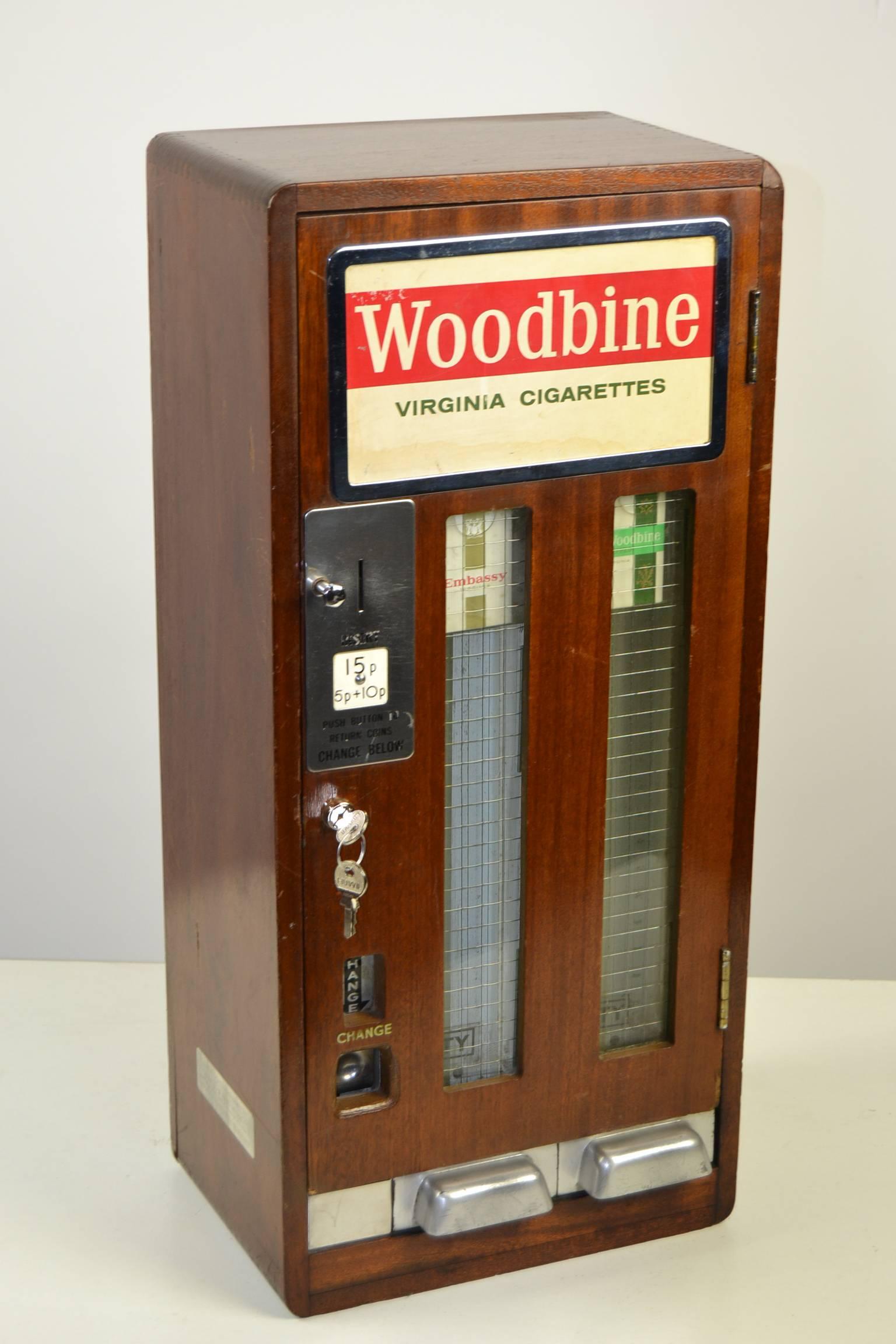 Vintage Woodbine Virginia Cigarettes Vending Machine 2
