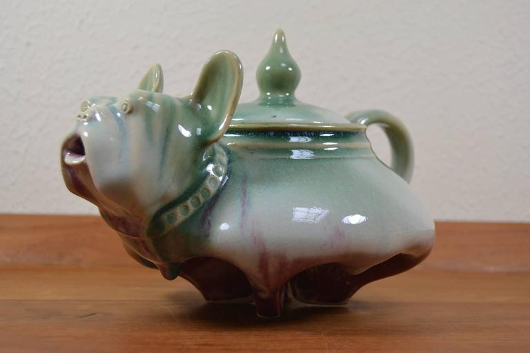 Awesome Vintage Bulldog Teapot at 1stDibs french bulldog teapot