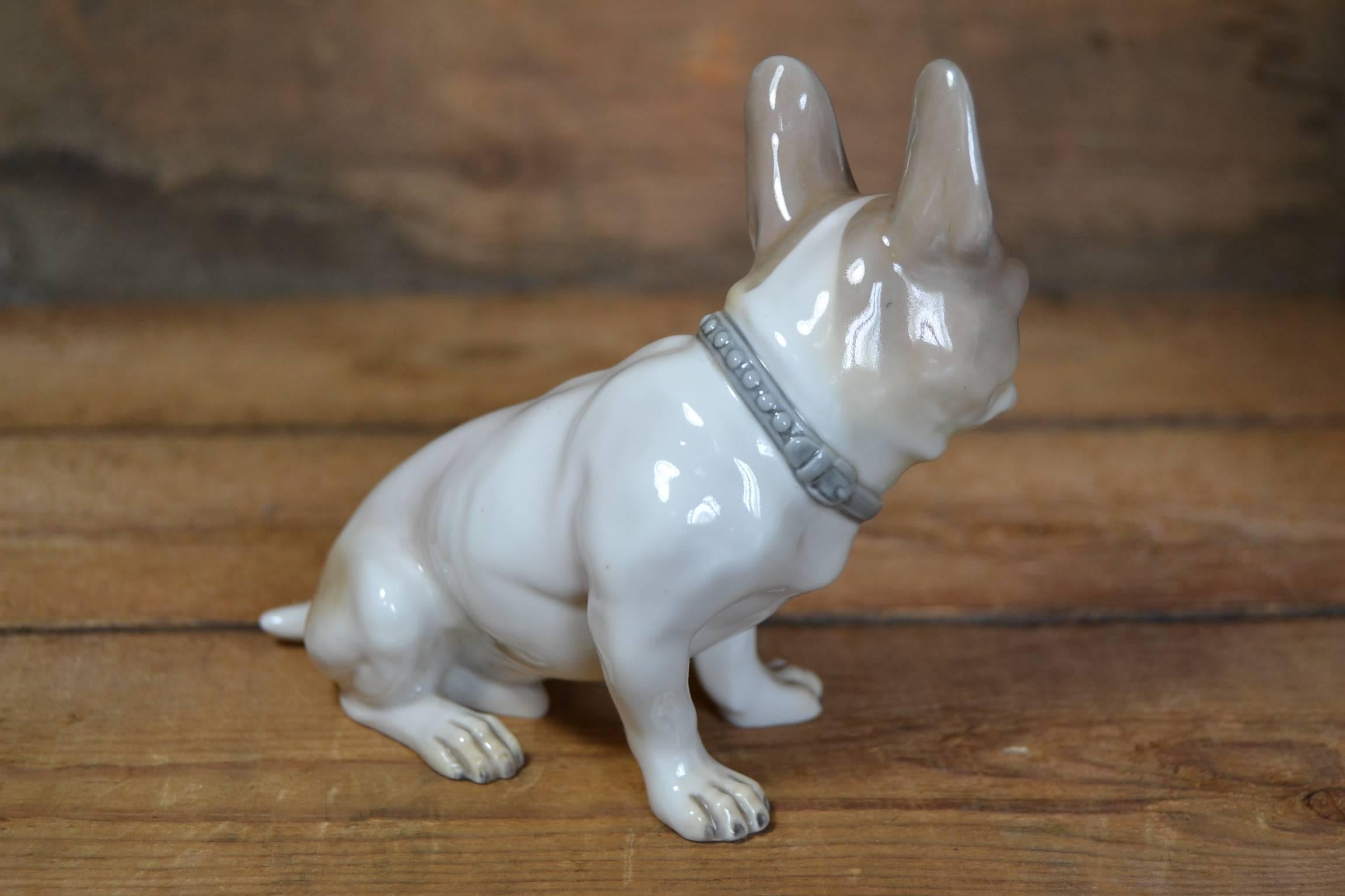 french bulldog porcelain figurines