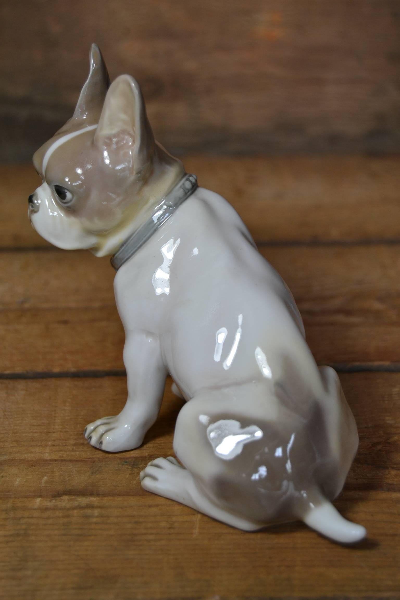 20th Century Porcelain Bulldog Figurine by Goebel Germany , Art Deco 