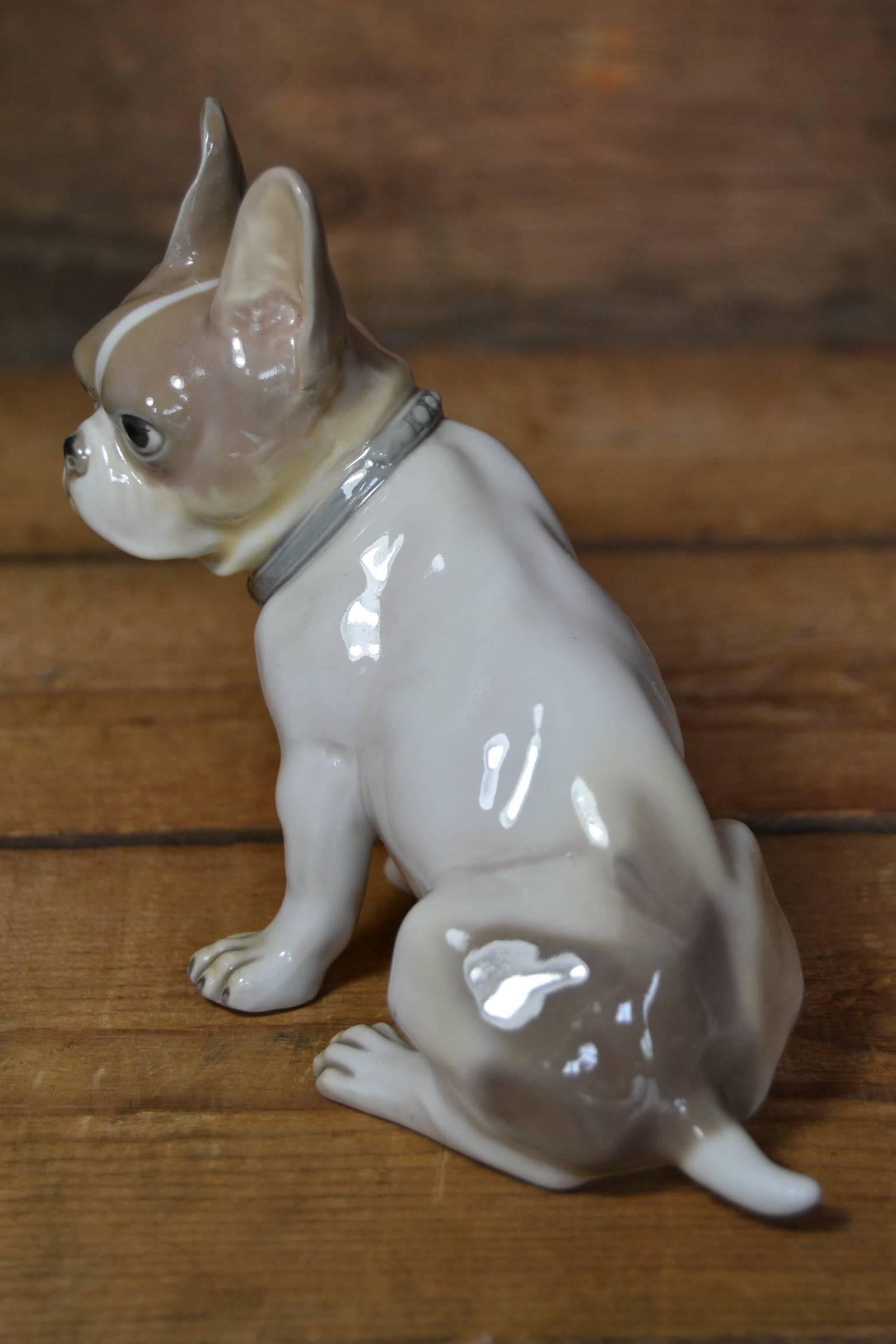 20th Century Porcelain Bulldog Figurine by Goebel Germany , Art Deco