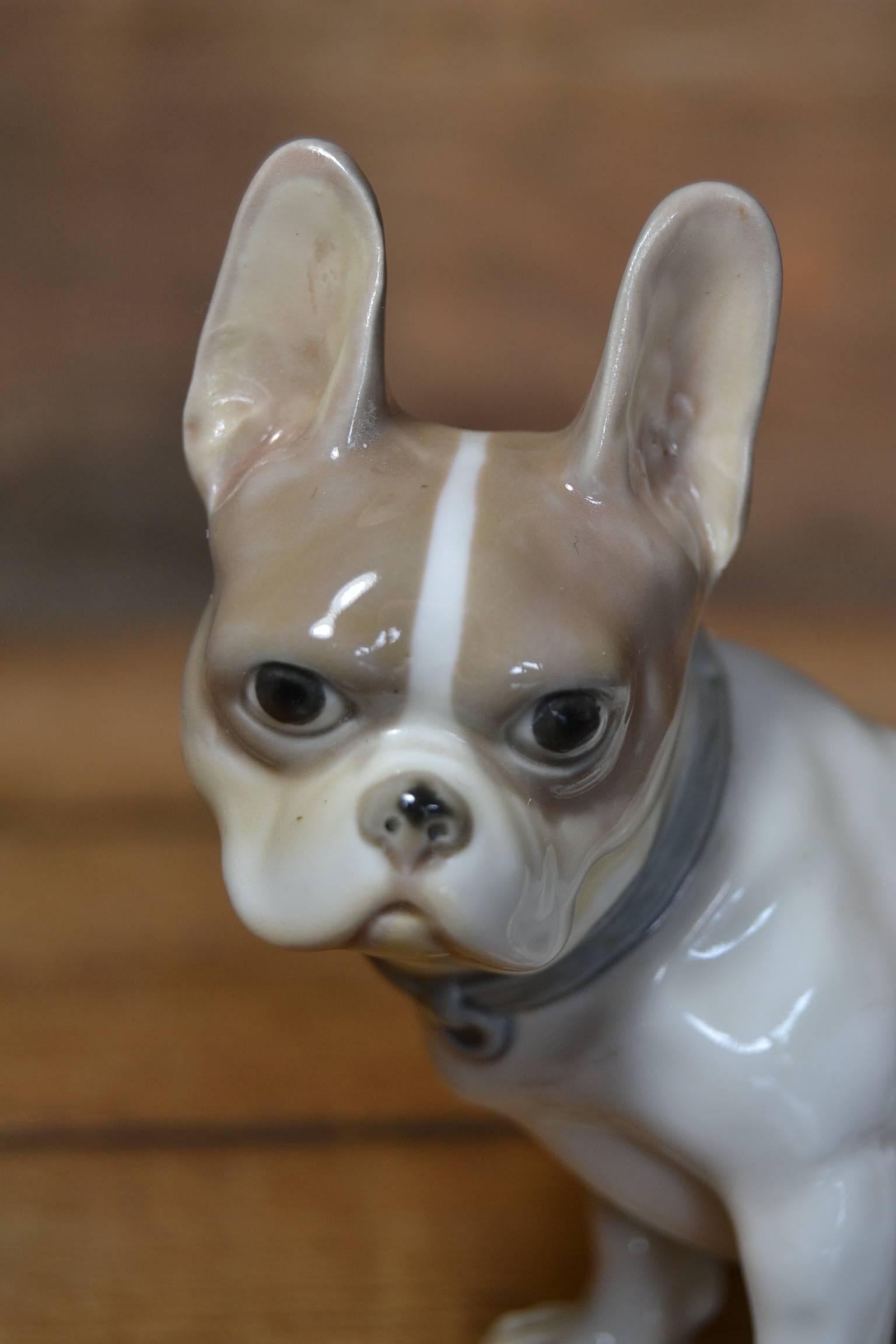 Porcelain Bulldog Figurine by Goebel Germany , Art Deco  1