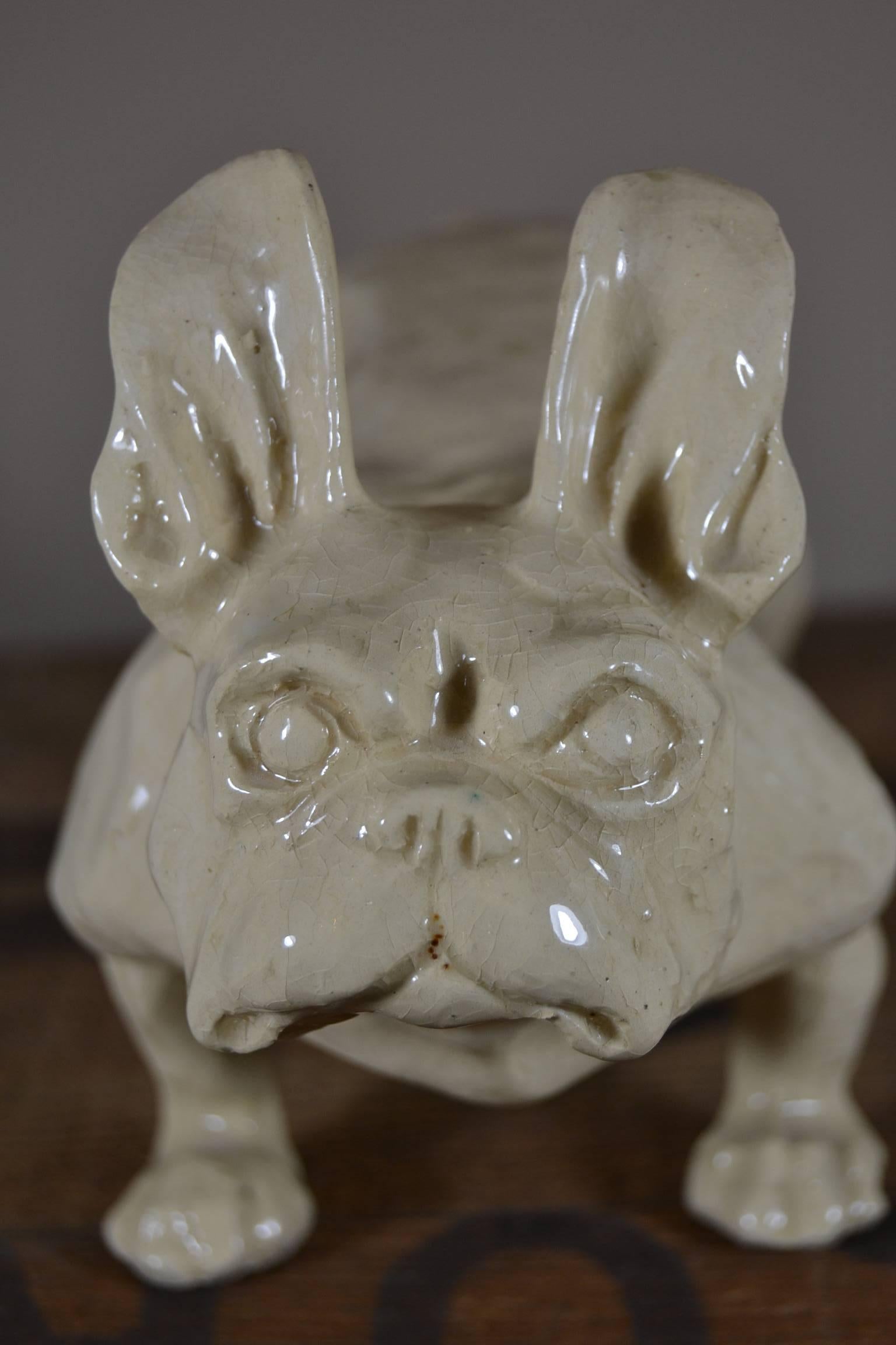 french bulldog ceramic statue