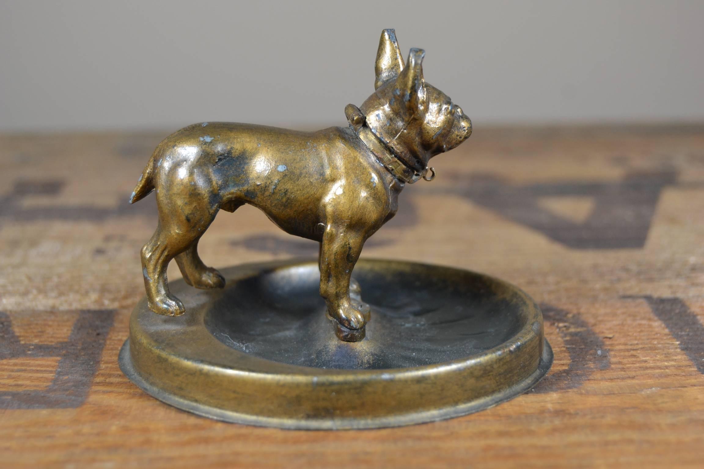 Austrian Demley French Bulldog Dog Lighter on Base