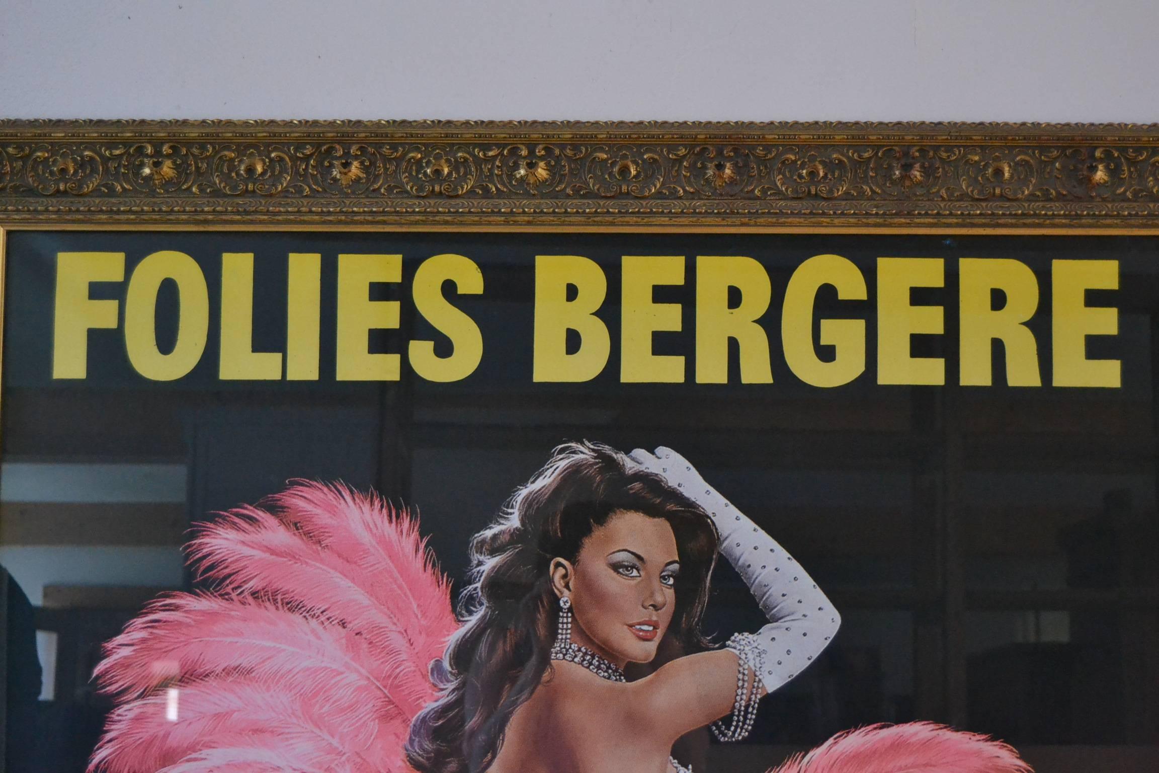 Folies Bergere Cabaret Poster by Aslan In Good Condition In Antwerp, BE