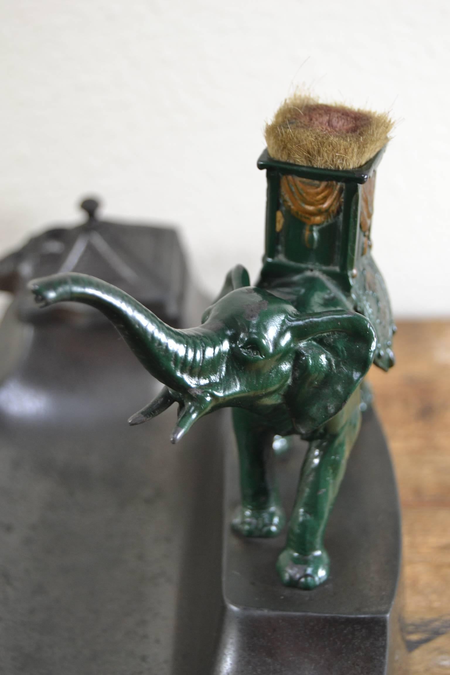 Art Deco Inkwell Elephant Figurine , 1930s 2