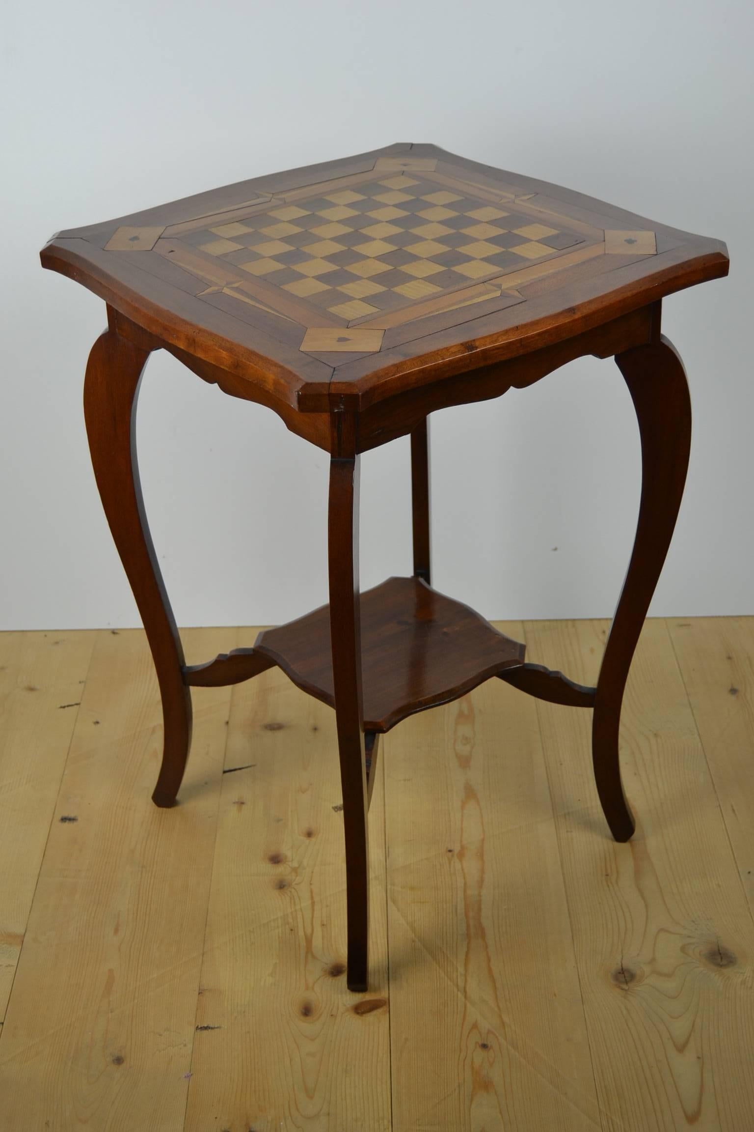 20th Century Inlaid Wood Game Table, Card Table