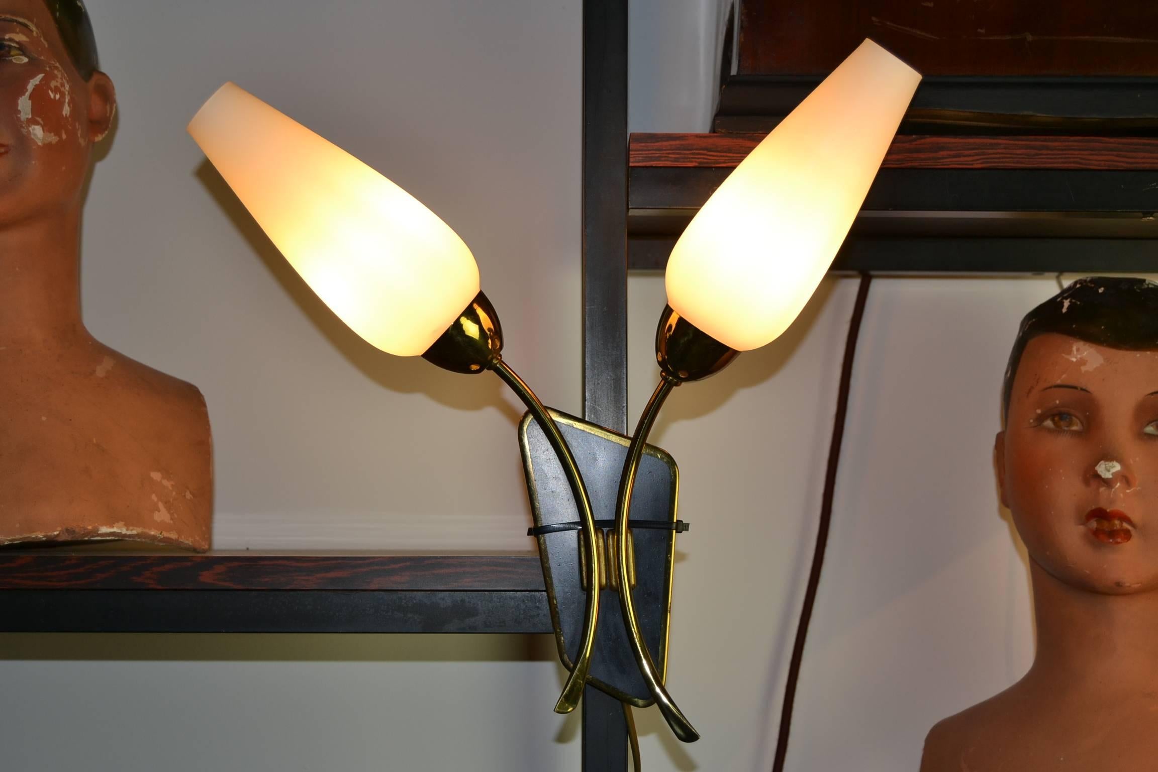 Pair of French Mid-Century Sconces, 1950 3