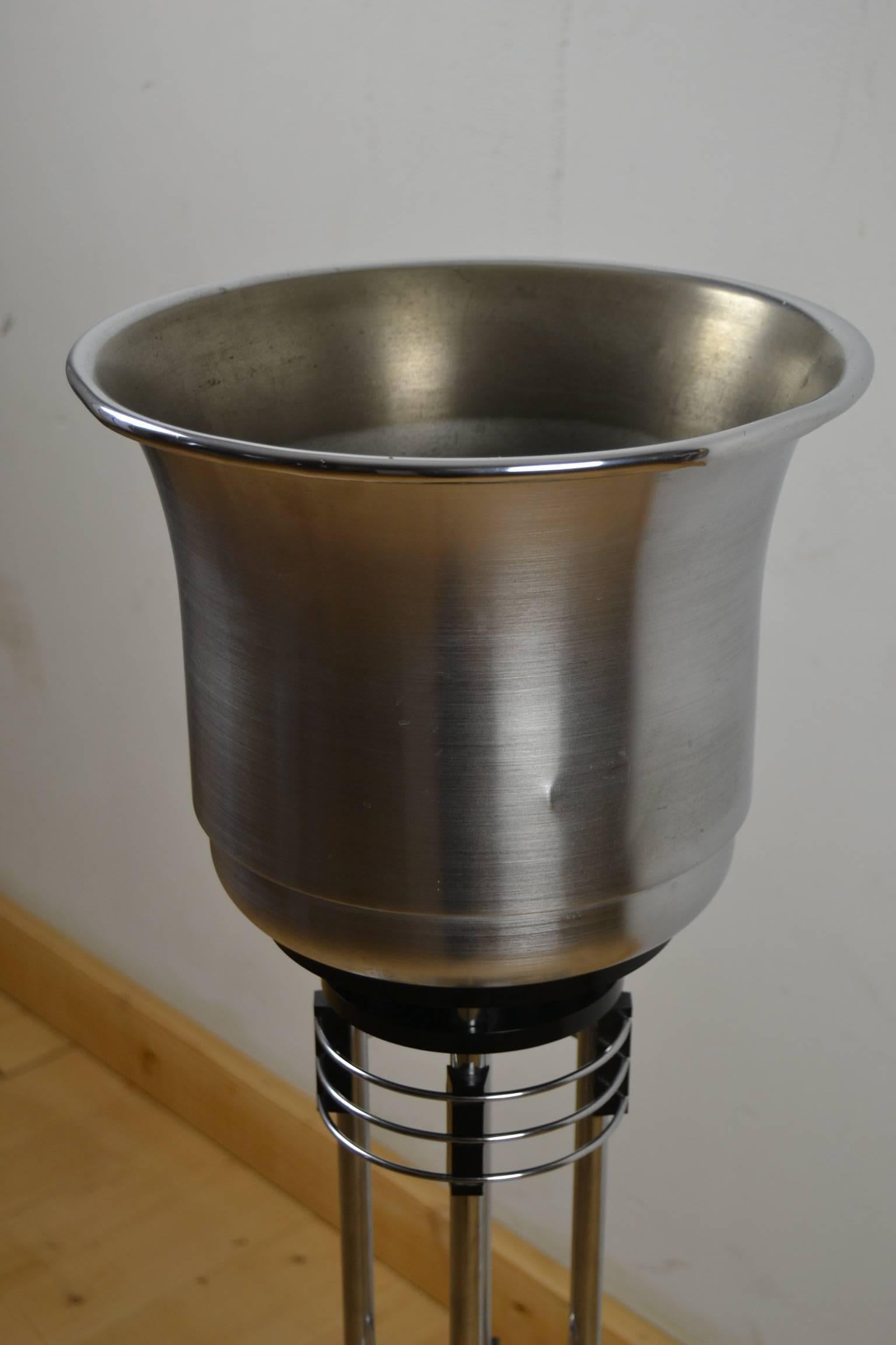 Art Deco 1930s Chrome and Bakelite Plant Stand or Champagne Bucket Stand
