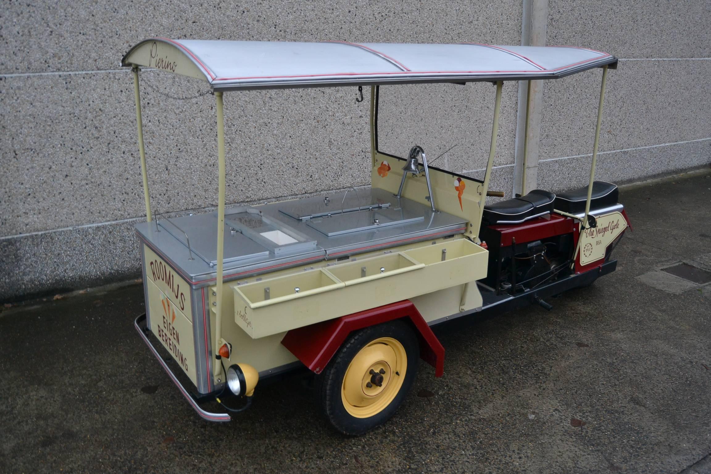 1948 Spiegel, BSA Motorbike Ice Cream Cart (20. Jahrhundert)