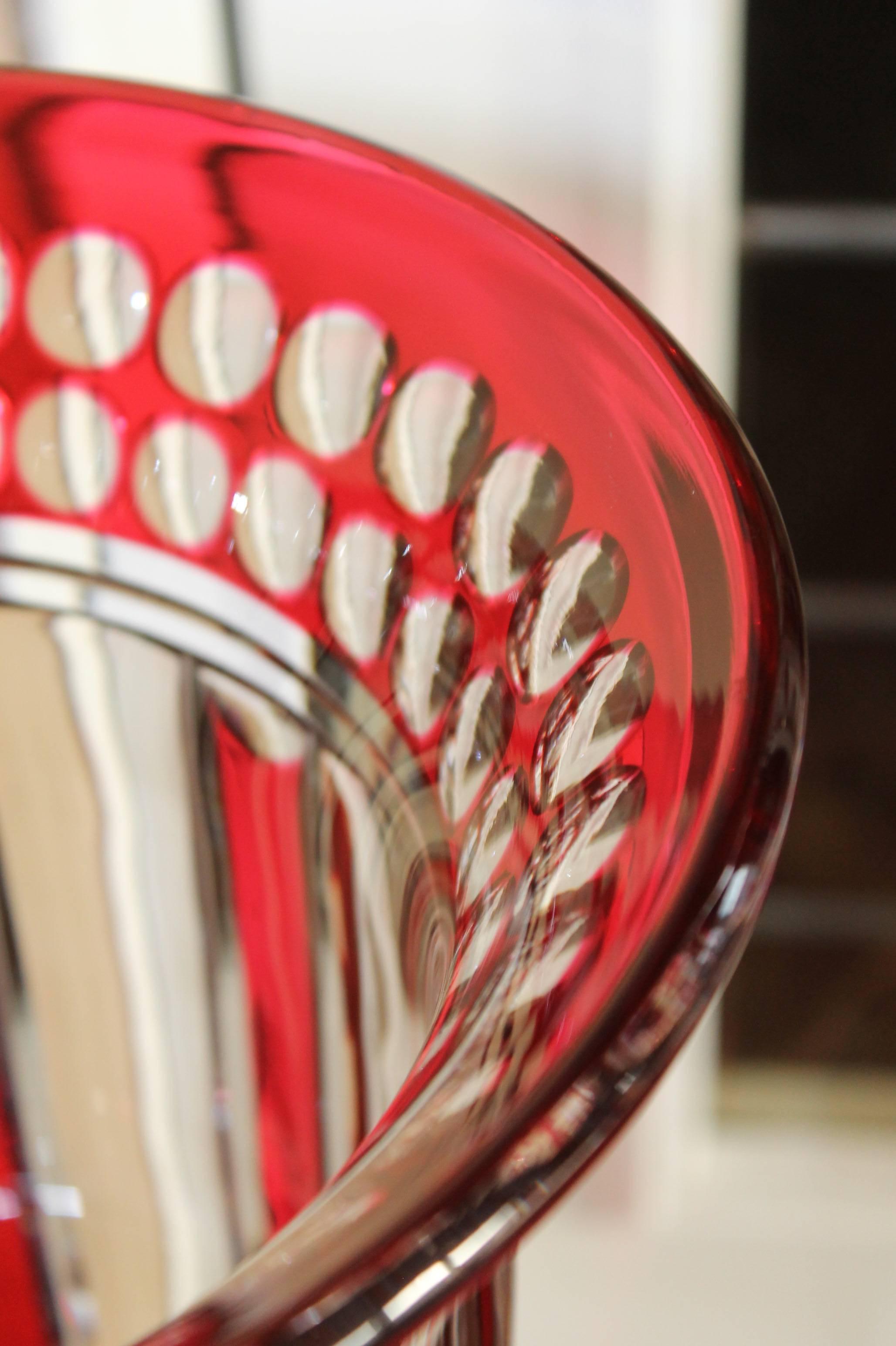 Huge and Rare VSL Red Crystal Vase 2